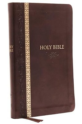 Kjv, Thinline Bible, Standard Print, Imitation Leather, Brown, Indexed, Red Letter Edition, Comfort Print-..