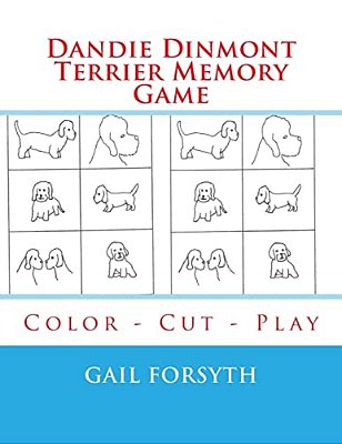 Dandie Dinmont Terrier Memory Game: Color - Cut - Play-..