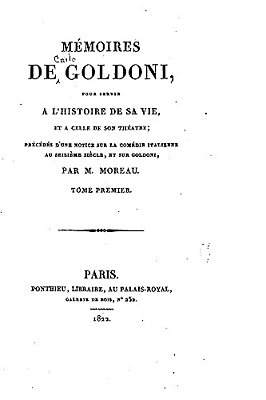 Mémoires De Goldoni - Tome I-..