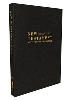 Niv, New Testament With Psalms And Proverbs, Pocket-Sized, Paperback, Black, Comfort Print-..