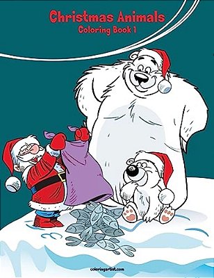 Christmas Animals Coloring Book 1-..
