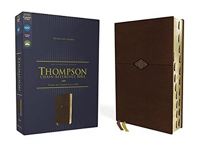 Niv, Thompson Chain-Reference Bible, Leathersoft, Brown, Red Letter, Thumb Indexed, Comfort Print-..