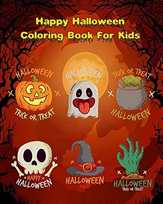 Halloween Coloring Book For Kids: An Outstanding Illustrated Nightmares Coloring Book, 100 Pages-..