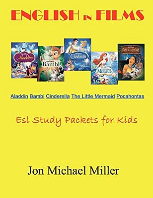 English In Films Aladdin Bambi Cinderella The Little Mermaid Pocahontas: Esl Study Packets For Kids-..