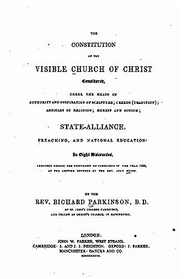 The Constitution Of The Visible Church Of Christ-..