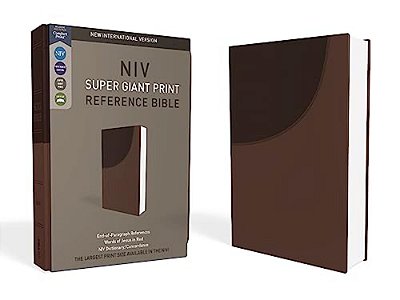 Niv, Super Giant Print Reference Bible, Imitation Leather, Brown, Red Letter Edition-..