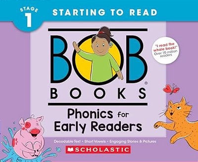 Bob Books - Phonics For Early Readers Hardcover Bind-Up Phonics, Ages 4 And Up, Kindergarten (Stage 1: Starting To Read)-..