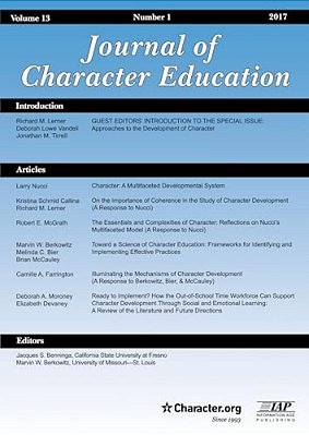 Journal Of Character Education Vol 13 Issue 1-..