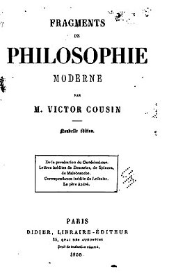 Fragments De Philosophie Moderne-..