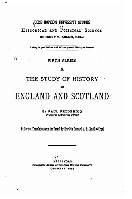 The Study Of History In England And Scotland-..