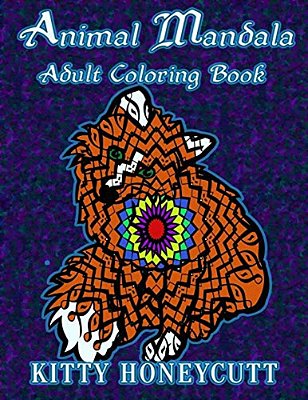 Animal Mandala: Adult Coloring Book-..