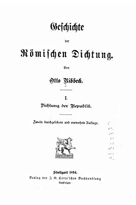 Geschichte Der Römischen Dichtung-..