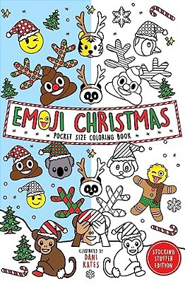 Emoji Christmas Pocket Size Coloring Book: (Stocking Stuffer Edition)-..