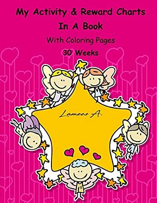 My Activity & Reward Charts In A Book With Coloring Pages (30 Weeks)-..