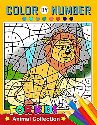 Color By Number For Kids: Animal Collection Activity Book-..