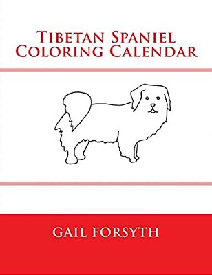 Tibetan Spaniel Coloring Calendar-..