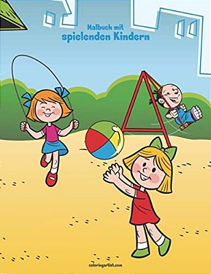 Malbuch Mit Spielenden Kindern 1-..
