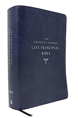 Niv, Charles F. Stanley Life Principles Bible, 2ND Edition, Leathersoft, Blue, Thumb Indexed, Comfort Print: Holy Bible, New International Version-..