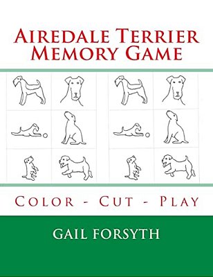 Airedale Terrier Memory Game: Color - Cut - Play-..