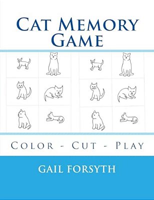 Cat Memory Game: Color - Cut - Play-..
