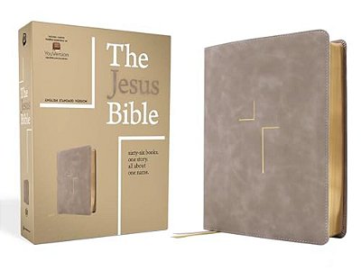The Jesus Bible, Esv Edition, Leathersoft, Stone-..