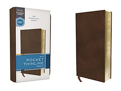 Niv, Pocket Thinline Bible, Leathersoft, Brown, Red Letter, Comfort Print-..