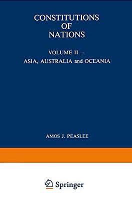 Constitution Of Nations - Asia, Australia And Oceania: (Paperback Edition)-..
