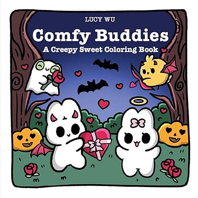 Comfy Buddies: A Creepy Sweet Coloring Book-..