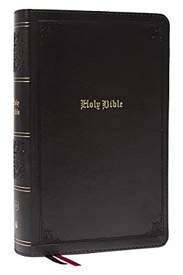 Kjv Holy Bible: Large Print Single-Column With 43,000 End-Of-verse Cross References, Black Leathersoft, Personal Size, Red Letter, Comfort Print: King-..