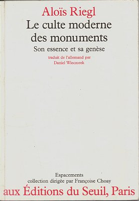 Le Culte Moderne Des Monuments-..