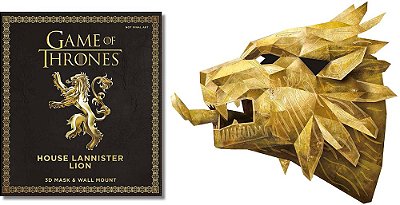 Game Of Thrones Mask - House Lannister Lion - 3D Mask & Wall Mount-..