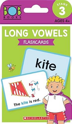 Bob Books - Long Vowels Flashcards Phonics, Ages 4 And Up, Kindergarten (Stage 3: Developing Reader)-..
