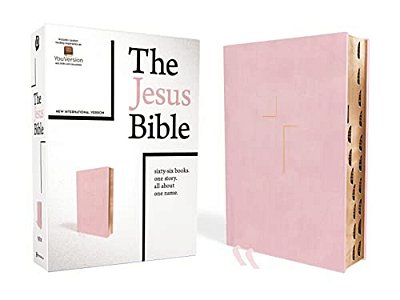 The Jesus Bible, Niv Edition, Leathersoft Over Board, Pink, Indexed, Comfort Print-..