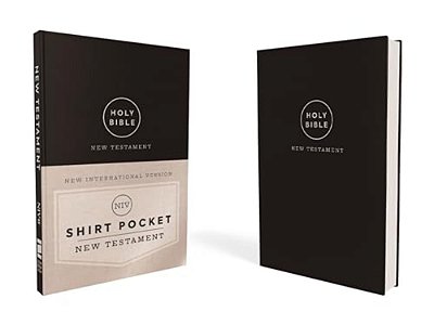 Niv, Shirt Pocket New Testament, Leathersoft, Black, Comfort Print-..
