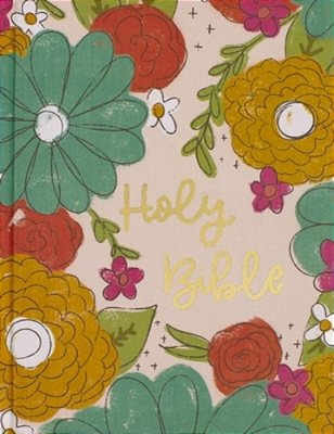Niv, Artisan Collection Bible, Cloth Over Board, Multi-Color/Floral, Red Letter, Comfort Print-..