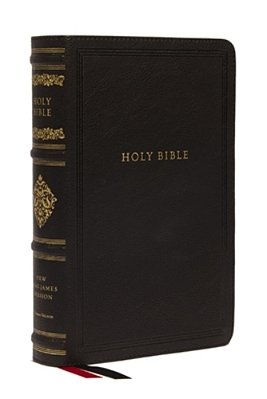 Nkjv Large Print Reference Bible, Black Leathersoft, Red Letter, Comfort Print, Thumb Indexed (Sovereign Collection): Holy Bible, New King James Versi-..