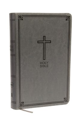 Nkjv, Deluxe Gift Bible, Imitation Leather, Gray, Red Letter Edition-..
