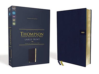 Niv, Thompson Chain-Reference Bible, Large Print, Leathersoft, Navy, Red Letter, Comfort Print-..