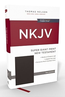 Nkjv Super Giant Print New Testament, Hardcover, Red Letter, Comfort Print-..