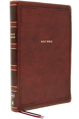 Nkjv, Thinline Bible, Giant Print, Leathersoft, Brown, Thumb Indexed, Red Letter Edition, Comfort Print: Holy Bible, New King James Version-..