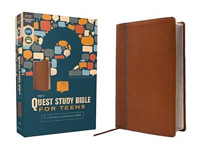 Niv, Quest Study Bible For Teens, Leathersoft, Brown, Comfort Print: The Question And Answer Bible-..