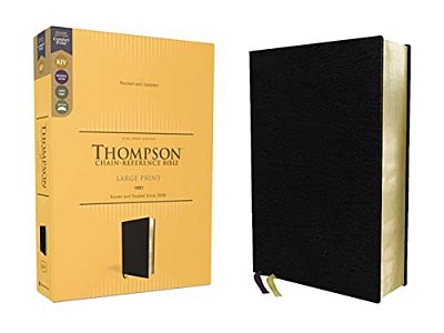 Kjv, Thompson Chain-Reference Bible, Large Print, Bonded Leather, Black, Red Letter, Comfort Print-..