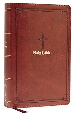 Kjv Holy Bible: Large Print Single-Column With 43,000 End-Of-verse Cross References, Brown Leathersoft, Personal Size, Red Letter, Comfort Print: King-..