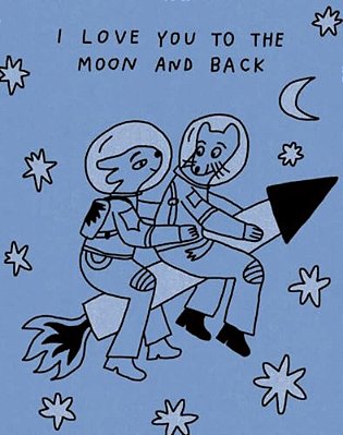 Humor US Greeting Cards: Love - I Love You To The Moon And Back (Pack Of 6)-..