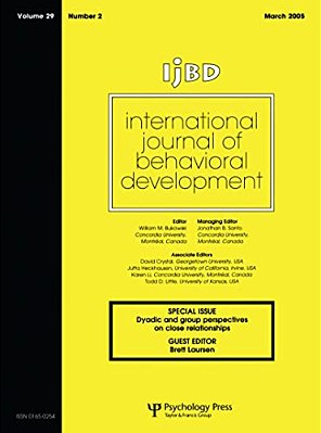Dyadic And Group Perspectives On Close Relationships: Special Issue Of International Journal Of Behavioral Development-..