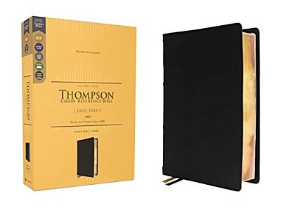 Kjv, Thompson Chain-Reference Bible, Large Print, Genuine Leather, Cowhide, Black, Red Letter, Comfort Print-..