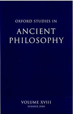 Oxford Studies In Ancient Philosophy: Volume XVIII-..