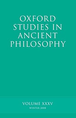 Oxford Studies In Ancient Philosophy: Volume 35-..