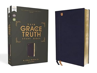Nasb, The Grace And Truth Study Bible (Trustworthy And Practical Insights), Leathersoft, Navy, Red Letter, 1995 Text, Comfort Print-..