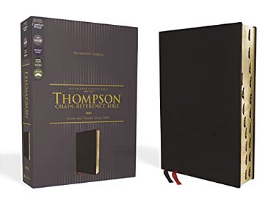 Nasb, Thompson Chain-Reference Bible, Genuine Leather, Calfskin, Black, 1995 Text, Red Letter, Thumb Indexed, Comfort Print-..